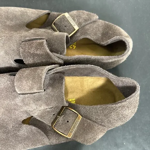 Klukge Boston Clogs for Men & Women Suede Soft Leather Clogs Size 11 Drk Brwn - Picture 13 of 14